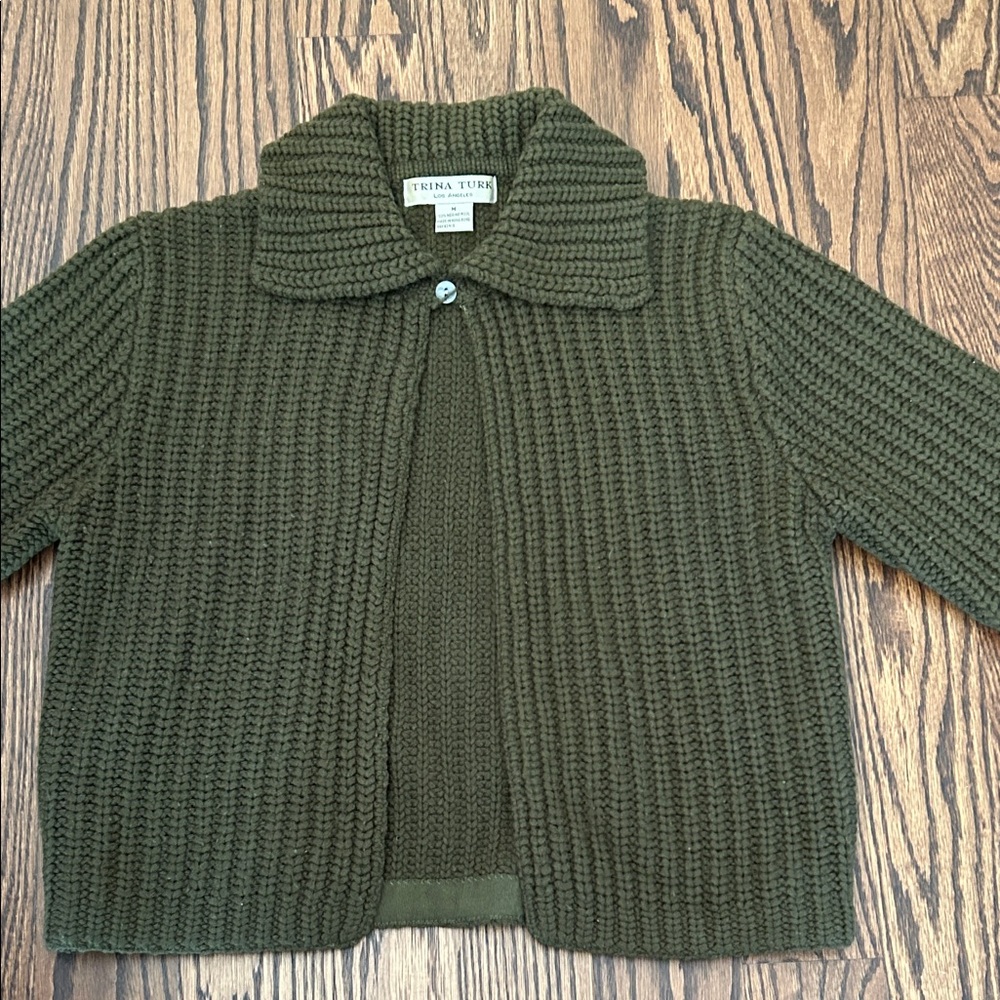 Trina Turk Olive merino wool Sweater